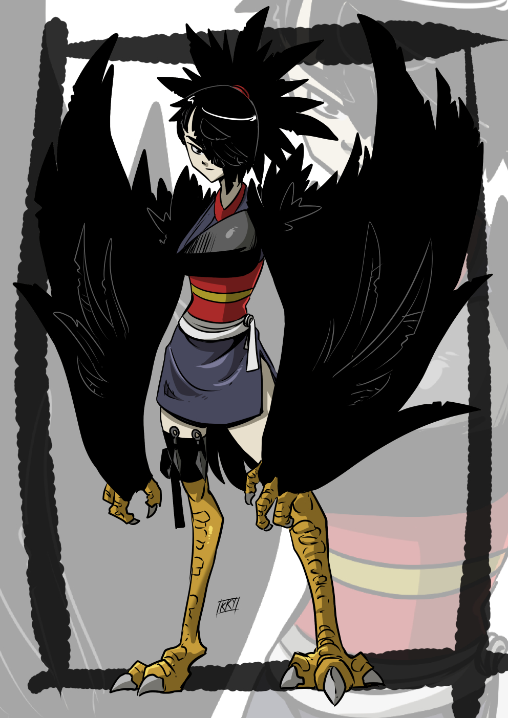 Crow monster girl - kukuruyo